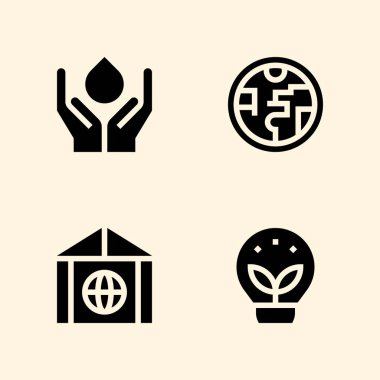 Dünya Icons set. ekoloji, sera etkisi ve ozon tabakası ve grafik tasarım ve web için diğer vektör simgeleri