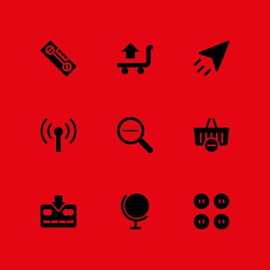 9 Internet ile Icon set göndermek, kredi kartı ve grafik tasarım ve web için vektör çizim uzaklaştır