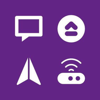 Mobil Icon set ile dışarı atmak, navigator ve yönlendirici vektör simgeler web ve grafik tasarım için