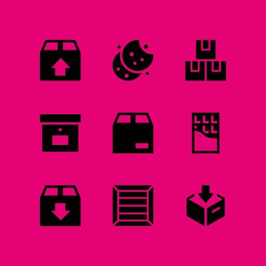 şeker simge paketleri, paket ve Çerezler ile vektör simgeler web ve grafik tasarım için ayarla