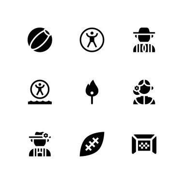 futbol Icon set. Alman, zorbing ve grafik tasarım ve web için plaj topu vektör simge