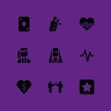 kalp Icon set. tansiyon ölçer, favori ve grafik tasarım ve web için diyet vektör simge