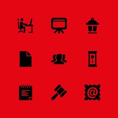 Office simge seti. Dosya, notlar ve grafik tasarım ve web için vektör simge,