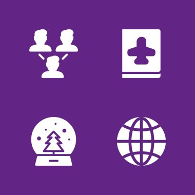 küre simge seti. Ağ, seyahat ve grafik tasarım ve web için küresel vektör simge