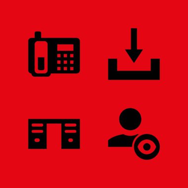 Mobil Icon set Resepsiyon, download ve telefon vektör simgeler web ve grafik tasarım için