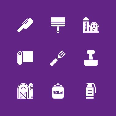 Grunge Icon set. Damga, ahır ve grafik tasarım ve web için satılan vektör simge