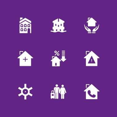 Aile Icon set. tatil, sahil evi ve grafik tasarım ve web için ev vektör simge