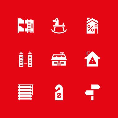 House simge seti. binalar, ev ve panel grafik tasarım ve web için simge vektör