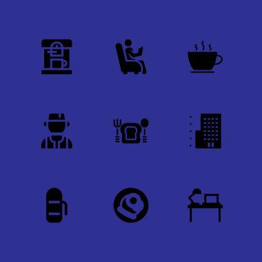kahve Icon set. kahve makinesi, grafik tasarım ve web için masaüstü ve Türk vektör simge
