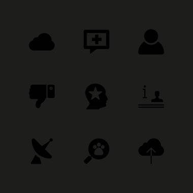 Ağ Icon set. sohbet, arama ve grafik tasarım ve web için vektör simge bulut