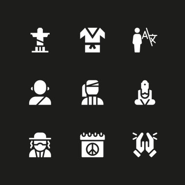 9 din simgesi İsa Kurtarıcı, geometri ve grafik tasarım ve web için Tibet vektör çizim seti