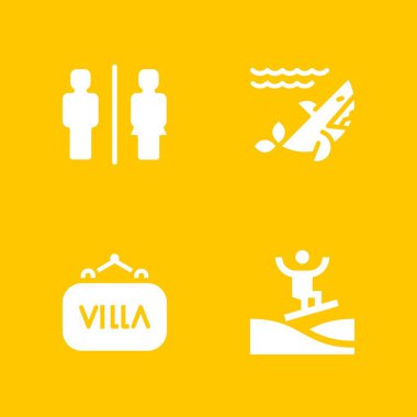 su Icon set. tuvaletler, pay ve grafik tasarım ve web için sörf vektör simge