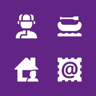 Kano ile set 4 çift simgesi ve vektör çizim için grafik tasarım ve web ana sayfa