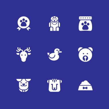 hayvan Icon set. köpek, ayı ve grafik tasarım ve web için vektör simge maymun