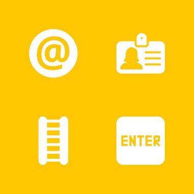 adam Icon set. merdiven, girin ve grafik tasarım ve web için vektör simge,