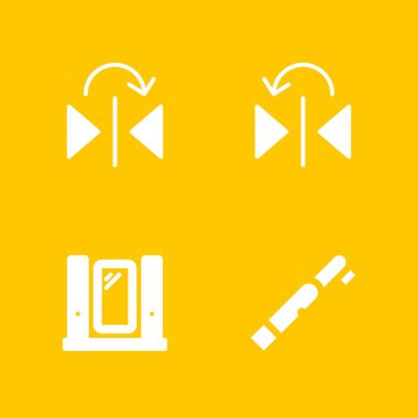 ayna Icon set. grafik tasarım ve web için ayna ve diş fırça vektör simge