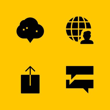 bilgisayar Icon set. grafik tasarım ve web için Co, upload ve Kullanıcı vektör simge