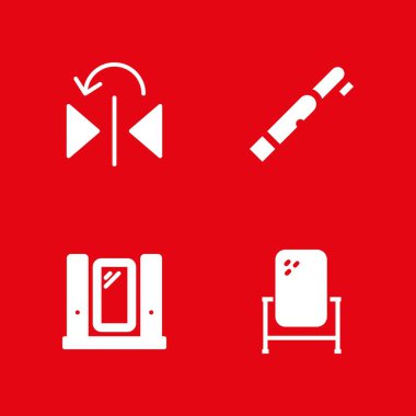 ayna Icon set. grafik tasarım ve web için ayna ve diş fırça vektör simge