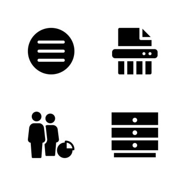 Office simge seti. grafik tasarım ve web için dolap ve grup vektör simgesi ile aynıdır