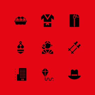 grafik tasarım ve web için illüstrasyon vektör 9 tatil simgesi ile Filipin seti, Polonyalılar ve yumurta