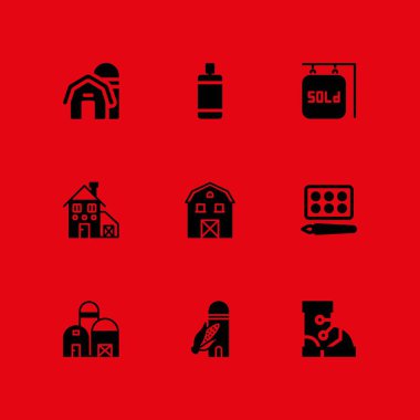 Grunge Icon set. satılan, sprey boya ve grafik tasarım ve web için vektör simge çizme