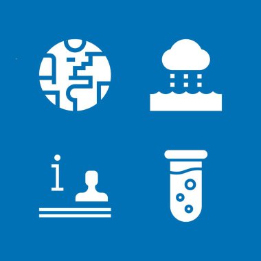 Bilim Icon set. Bilgi, seyyare yerküre ve grafik tasarım ve web için su döngüsü vektör simgeleri