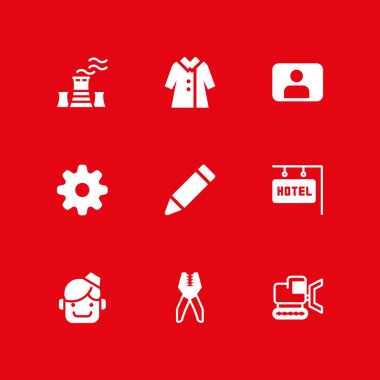 İş Icon set. düzenleme, Kullanıcı ve grafik tasarım ve web için fabrika vektör simge