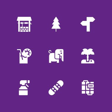 Doğa Icon set. bomba, püskürtme ve grafik tasarım ve web için suyu vektör simge