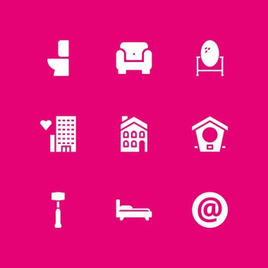 House simge seti. House, tuvalet ve grafik tasarım ve web için vektör simge,