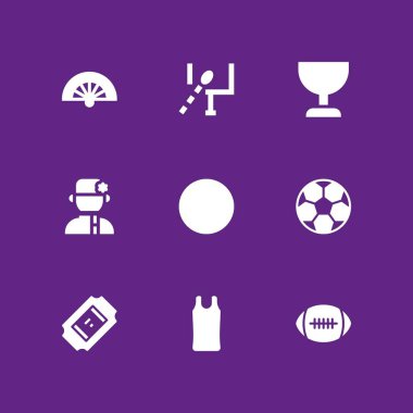 futbol Icon set. grafik tasarım ve web için Rusya, fan ve spor gömlek vektör simgesi