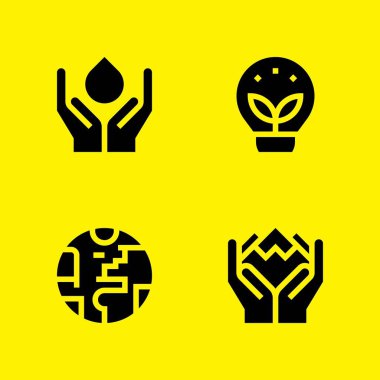 Dünya Icons set. su, Dünya gezegeni ve çevre ve diğer vektör simgeleri grafik tasarım ve web için Kaydet