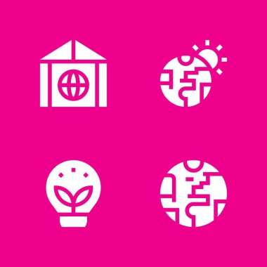 Dünya Icons set. ekoloji, seyyare yerküre ve küresel ısınma ve diğer grafik tasarım ve web için simgeler vektör