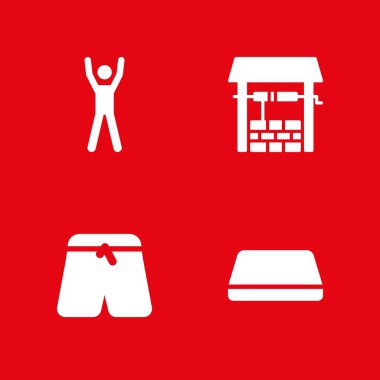 Yoga Icon set. şey, jimnastik minderi ve egzersiz grafik tasarım ve web için simge vektör