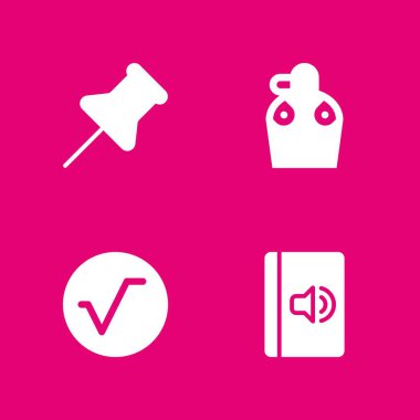 Okul Icon set. grafik tasarım ve web için simge vektör audiobook, itme ve kantin