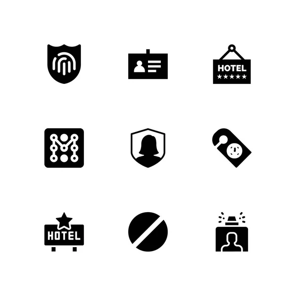 Access Icon Gesetzt Sicherheit Passwort Und Fingerabdruck Vektorsymbol Für Grafikdesign — Stockvektor