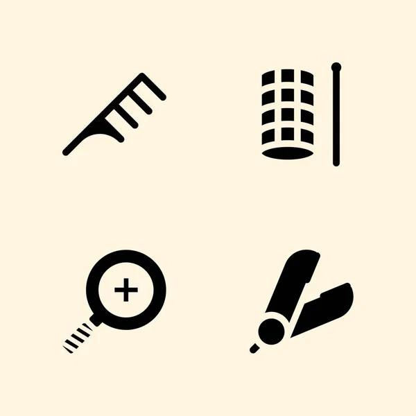 Werkzeugsymbole Gesetzt Friseursalon Zoom Und Friseursalon Und Andere Vektorsymbole Für — Stockvektor