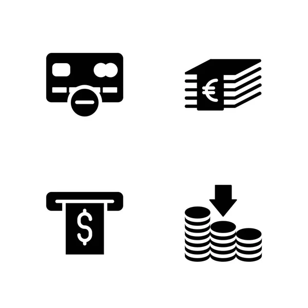 Ikona Pieniądze Karty Kredytowej Atm Pieniądze Ilustracja Wektorowa Grafika Www — Wektor stockowy