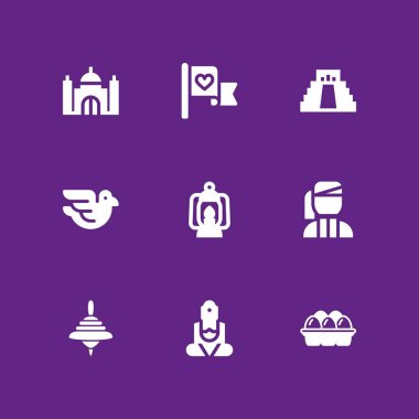 9 din simgesi fener, Ermenistan ve grafik tasarım ve web için güvercin vektör çizim seti