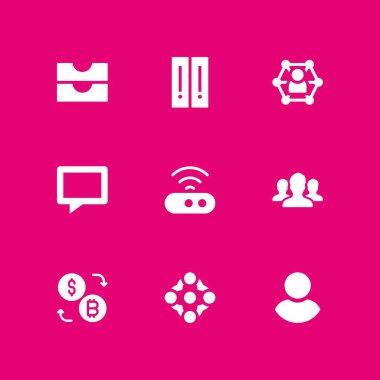 Ağ Icon set. grafik tasarım ve web için yönlendirici, dosya ve dosya vektör simge