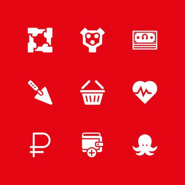 simge seti ver. para, alışveriş sepeti ve grafik tasarım ve web için birlik vektör simge