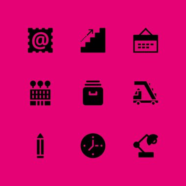 Office simge seti. kalem ve grafik tasarım ve web için vektör simge yapı itibariyle,