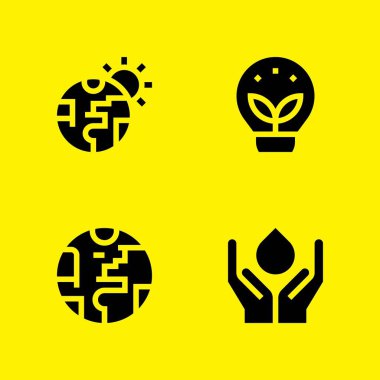 Dünya Icons set. küresel ısınma, gezegen toprak ve su ve diğer vektör simgeleri grafik tasarım ve web için Kaydet