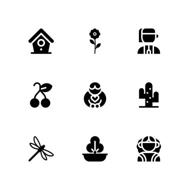 çiçek Icon set. Ukrayna, Avustralya ve grafik tasarım ve web için yusufçuk vektör simge