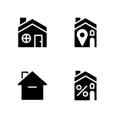 Icon set kira. grafik tasarım ve web için ev vektör simge