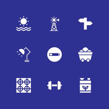 enerji Icon set. pil, halter ve grafik tasarım ve web için yasaktır vektör simge