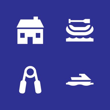 adam Icon set. rafting, jet ski ve ev vektör grafik tasarım ve web için simge