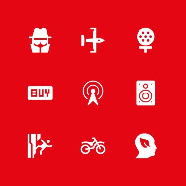 adam Icon set. grafik tasarım ve web için hoparlör, Satın almak ve casus vektör simgesi