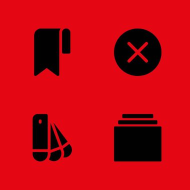 kitap simgesi seti. Pantone, çarpma ve grafik tasarım ve web için vektör simge yer imi