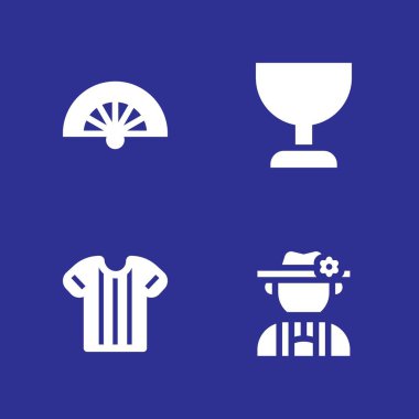 futbol Icon set. Alman, fincan ve fan vektör grafik tasarım ve web için simge