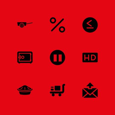 Web simge seti. pasta, duraklatmak ve daha az veya eşit vektör simge için grafik tasarım ve web için